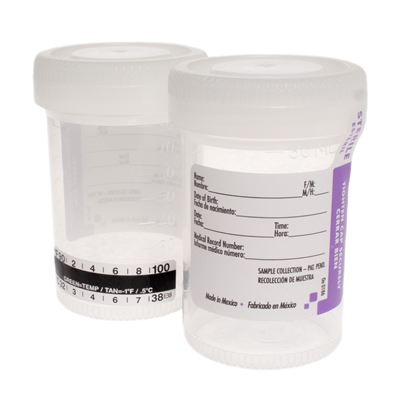 Specimen Cups with Thermometer Strip