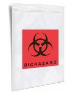 Biohazard Zipper Locking Bags, 3"W x 5"H