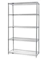 Wire Shelves, 5 Shelf, Chrome Wire