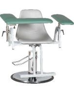 Phlebotomy Chair - Hydraulically Adjustable with Upholstered Flip-Up Arms