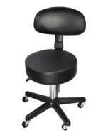 Revolving Cushioned Exam Stool with Backrest, Height Adjustable 