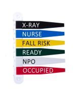 Custom Labeled Exam Room Flags, 6 Flag, Primary Colors