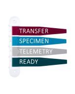 Custom Labeled Exam Room Flags, 4 Flag, Contemporary Colors