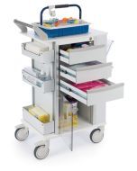 Deluxe Ergo Storage Cart with Locking Drawers 