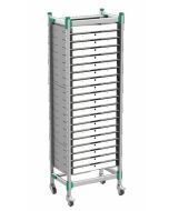 Wide Mobile Pharmacy Medication Tray Storage Cart