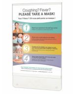 Sign Holder for Respiratory Hygiene Stations