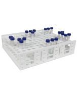 Mega Tube Racks for 15mL Tubes, 18-20mm, 120 Tubes, White