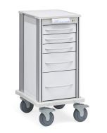 Narrow Supply Storage Cart - 5 Drawer