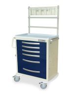 6 Drawer Lightweight Aluminum Anesthesia Cart - Electronic Lock
