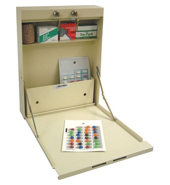 Medication Storage Cabinet with Double Lock