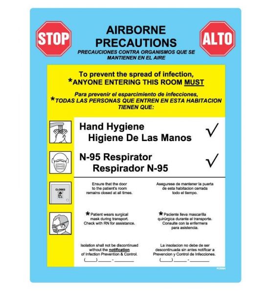 Airborne Precautions PPE Stickers PPE Safety Labels