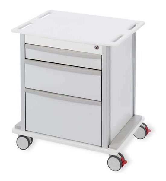 Rolling Storage Cart with Locking Drawers